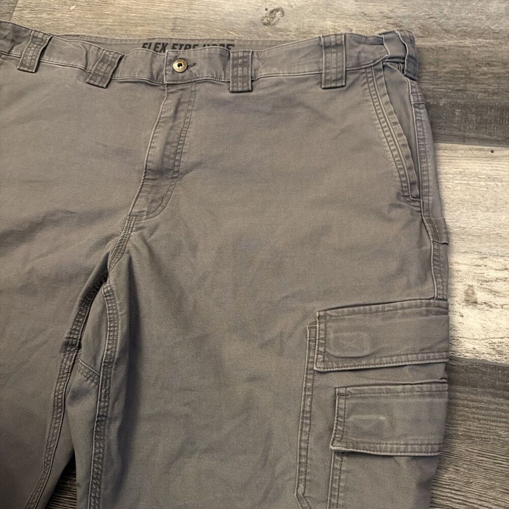 Duluth Trading Flex Fire Hose Sweat Management Chino Pant Men 44x30 Gray Stretch - Picture 6 of 9